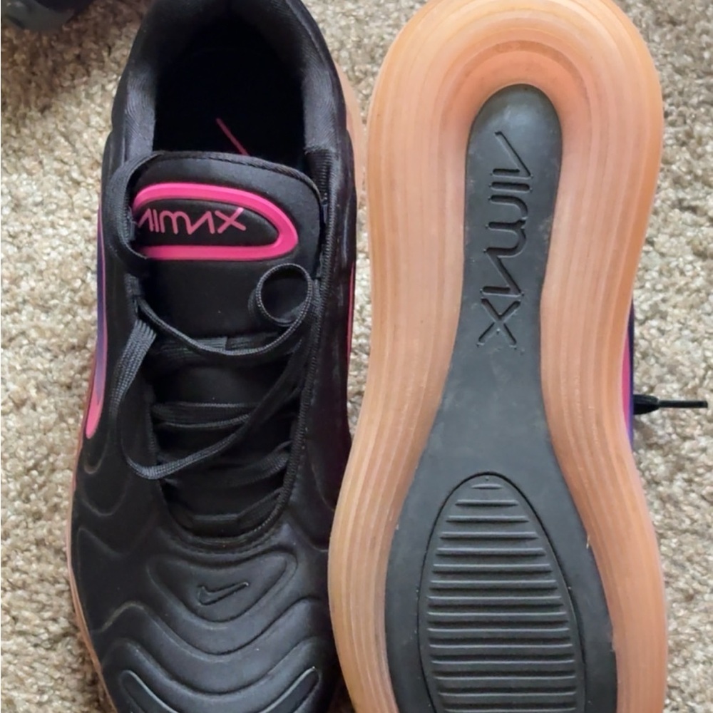 Nike Air Max Black and Pink with Gum Sole